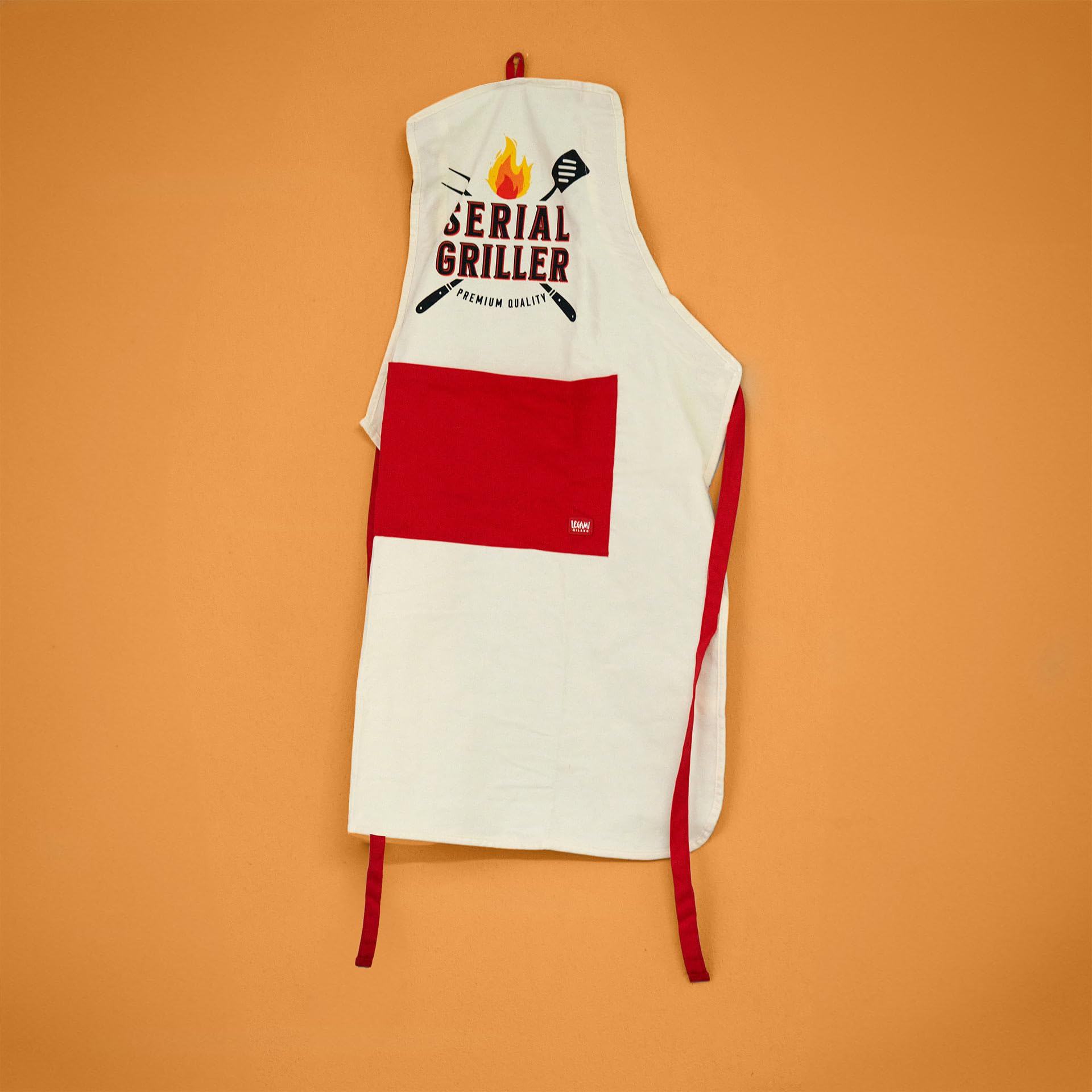 Legami - Grembiule da Cucina Uomo Donna, Super Chef, Tasca Frontale, Regolabile, Taglia Unica, Lavabile in Lavatrice, Dimensioni 56 x 76 cm