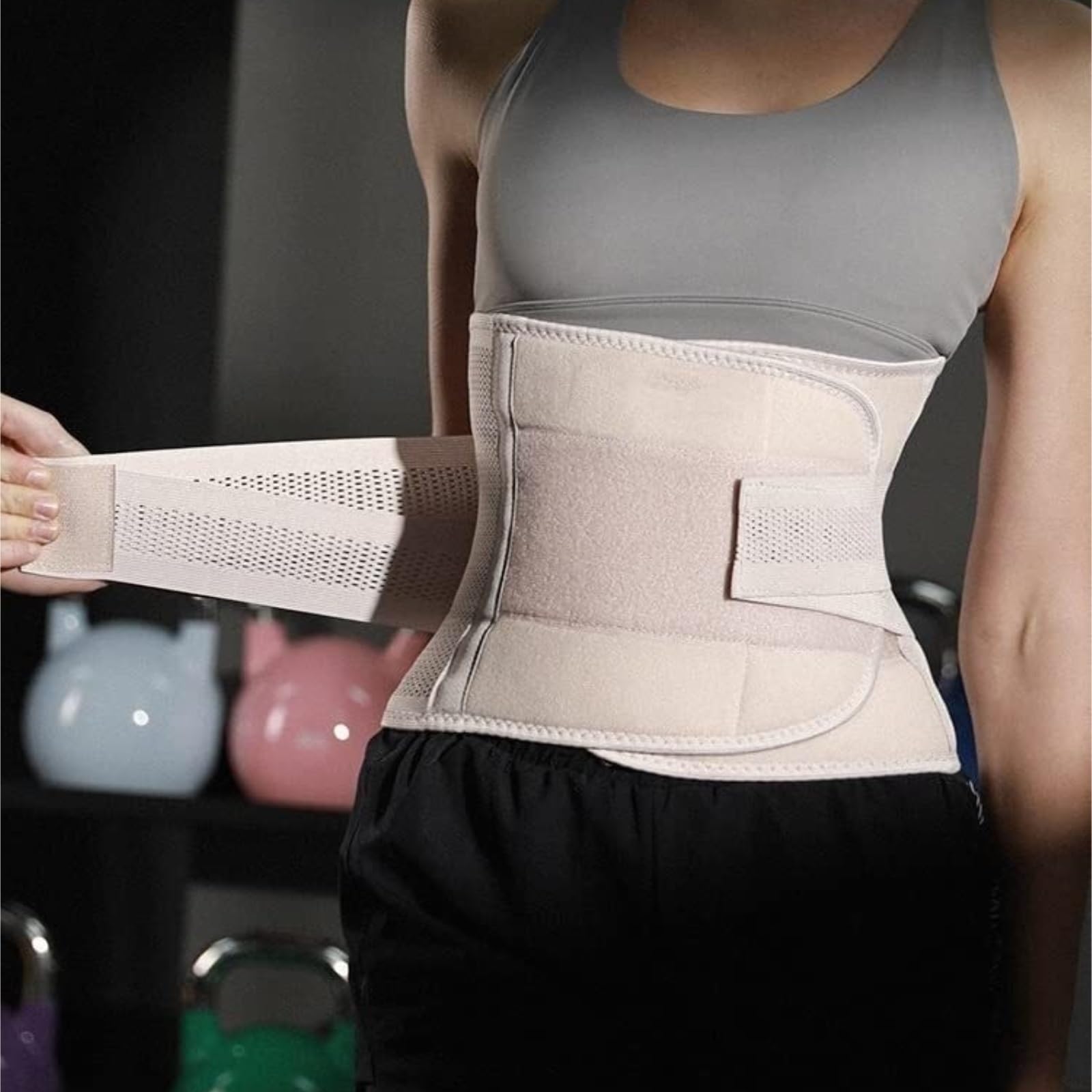 Faja Lumbar Cinturón De Entrenamiento De Cintura Que Corrige La Postura Y Brinda Soporte para La Espalda Baja, Faja Lumbar Transpirable para Fitness Cinturón Apoyo Lumbar(Grey,XL)