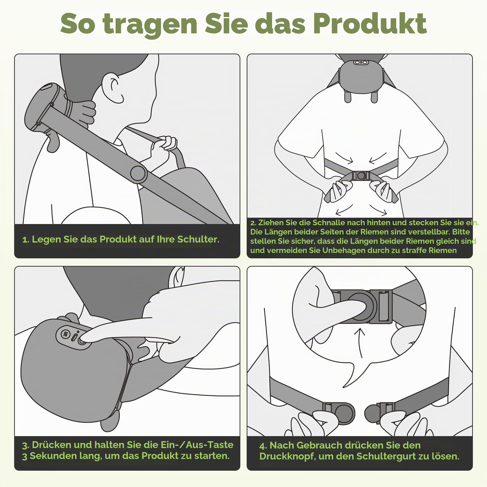 Nackenmassagegerät Elektrisch mit Wärme, 4D-Massagegerät