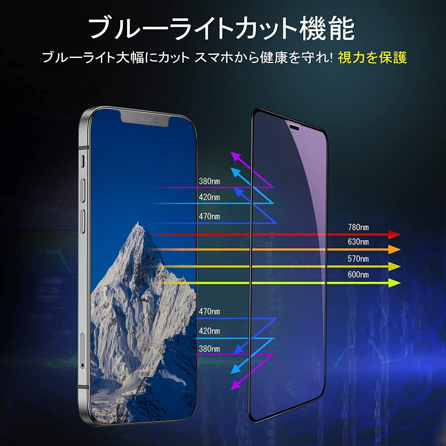 iPhone13Pro/Max 全面保護フィルム フルカバー 高透過率 液晶画面 Amazon | DXFAU 2枚セット ガラスフィルム iPhone 13 Promax 用