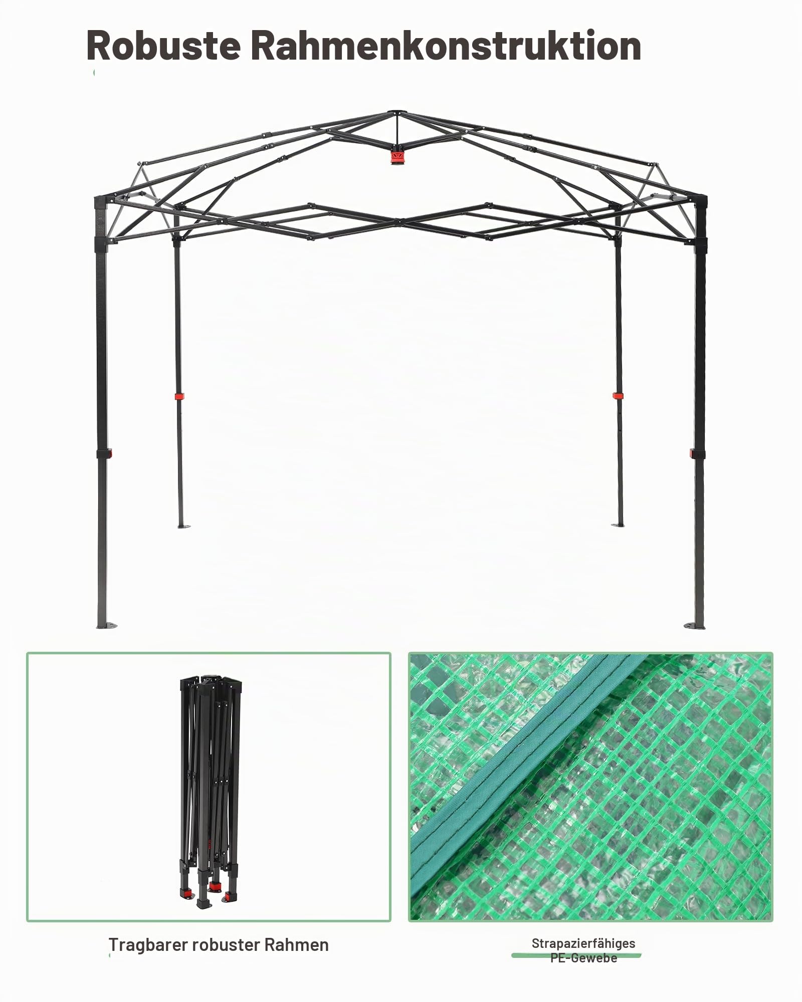 GarveeHome Gewächshaus Tunnel – Stabiler PE-Bezug, robuster Rahmen, Zipper-Türen & Mesh-Fenster, schneller Aufbau, UV-beständig, Winterfest – Ideal für Pflanzenaufzucht im Garten, Innen