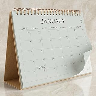 Aesthetic Desk Calendar 2026-2027 - Runs from January 2026 until July 2027 - Beautiful Small 26-27 Flip Desktop Calendar f...