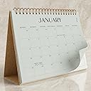 Aesthetic Desk Calendar 2026-2027 - Runs from January 2026 until July 2027 - Beautiful Small 26-27 Flip Desktop Calendar for Easy Organizing