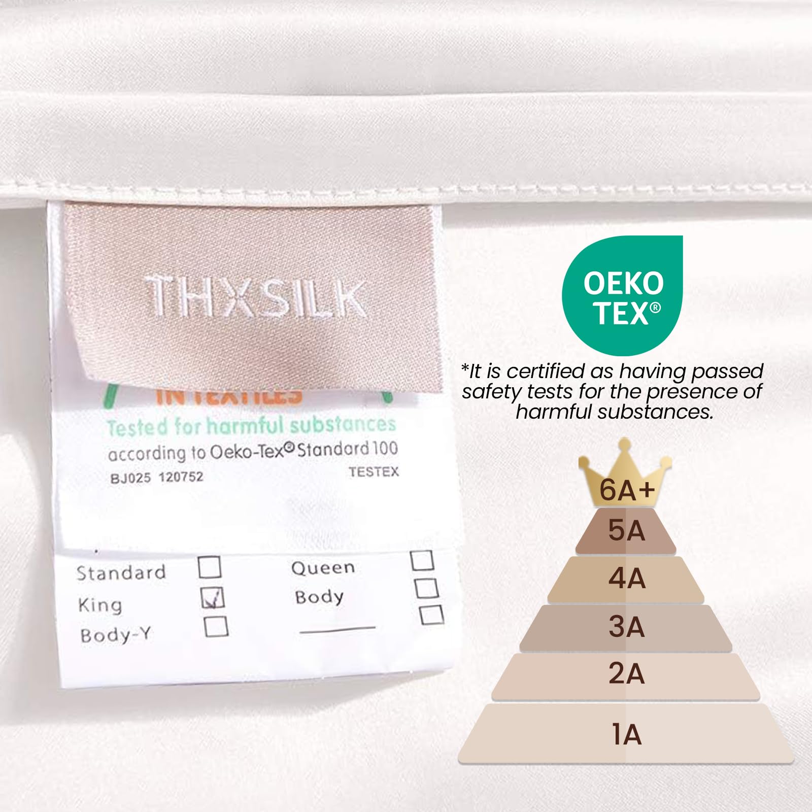 THXSILK Funda de almohada de seda de 25 Momme para cabello y piel, funda de almohada de seda de morera, hipoalergénica con cremallera oculta, seda pura en ambos lados, (blanco, 40 x 80 cm)