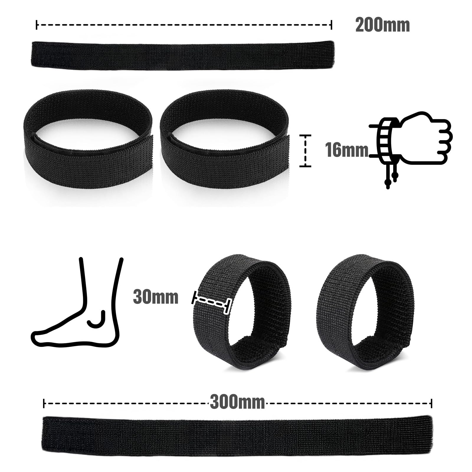 3 pares de clips de bicicleta, banda elástica para pantalones de ciclismo, pantalones de bicicleta, pantalones de botas, blusas, banda de seguridad para senderismo, camping, vadeadores, pesca,
