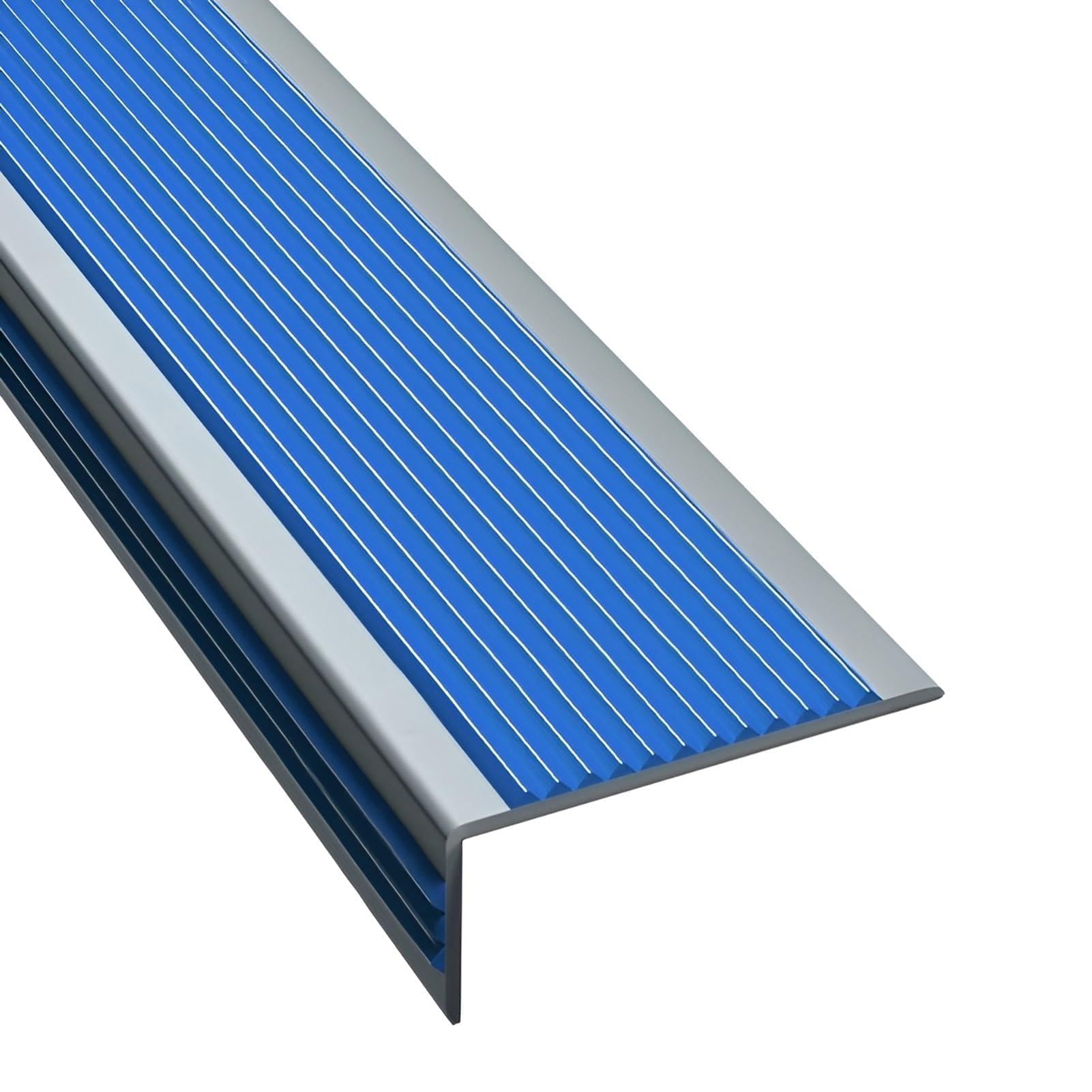 PVC Treppenkantenprofil 5x2.5cm Selbstklebend Treppen-Kantenschutz 100-2000cm Antirutsch-Profil Treppenprofile(Blau,16.4 ft/500 cm)