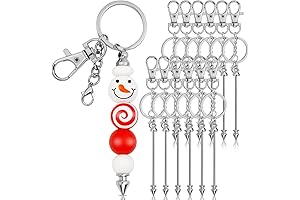 12 Pcs Beadable Keychain Bar: Exquisite Jewelry Making Supplies for Personalization