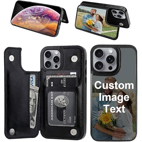 Custom Wallet Phone Case for iPhone 17/16/15/14/13/12/11 Pro Max Mini Plus XR X Xs ...