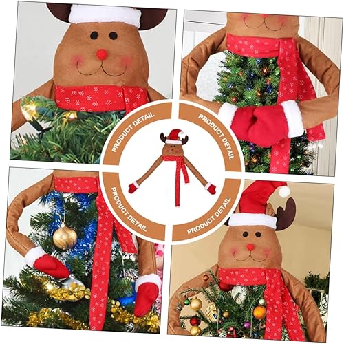 Miniatura 9 de NUOBESTY 1 sombrero de muñeca de ciervo, adorno de árbol de Navidad, adornos de casa de ciervos de Navidad, decoración de árbol de Navidad, muñeca