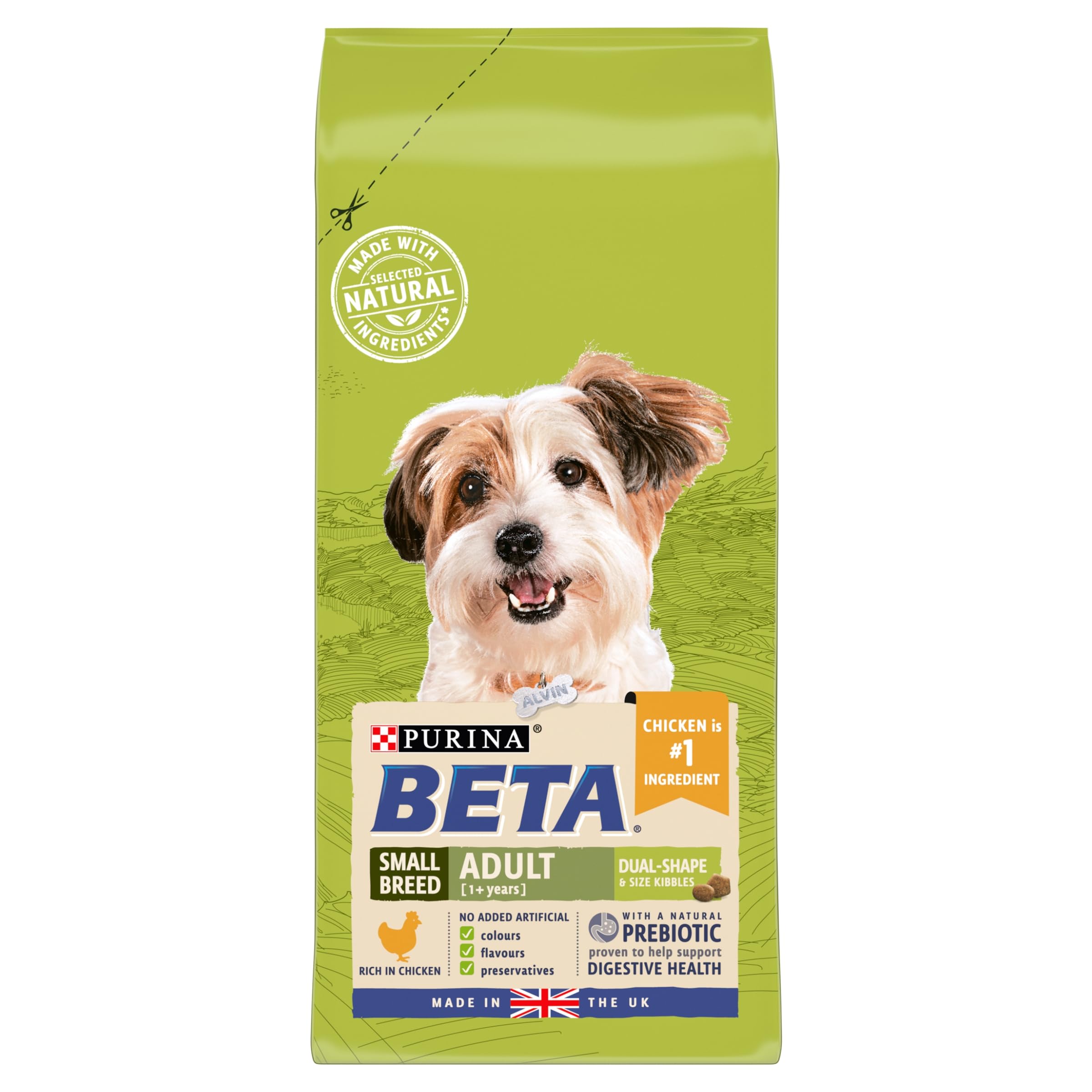 PURINA  Adult Small Breed Dry Dog Food Chicken 2kg [Pack of 4]
