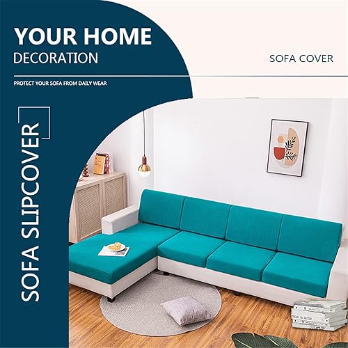 Miniatura 5 de ANHCRA Fundas de cojín para asiento de sofá, fundas de cojín impermeables para sofá, fundas de cojín elásticas para cojines individuales para