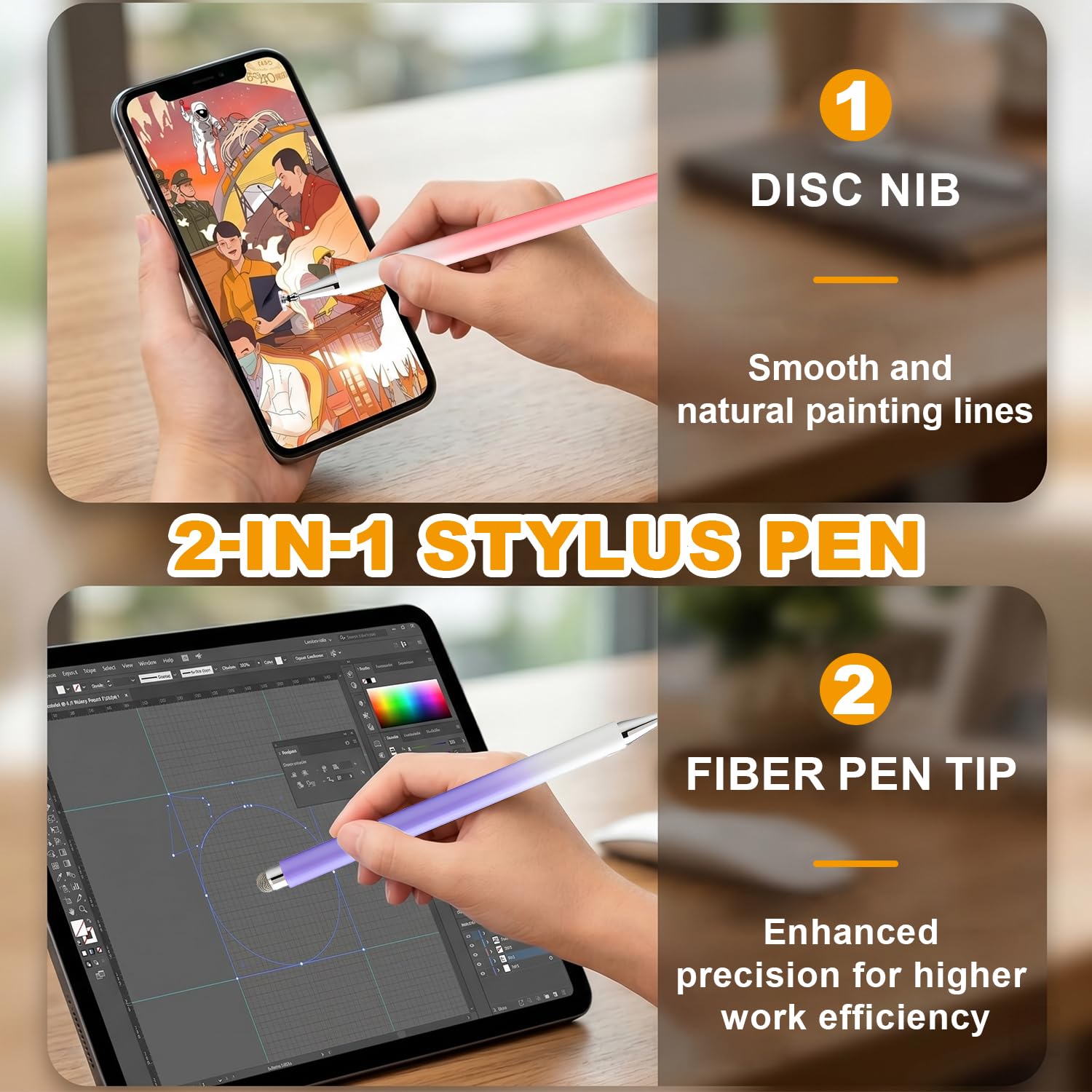 Pennino capacitivo per touchscreen (confezione da 5), con tappo magnetico, penna stilo 2 in 1 ad alta precisione per iPad/iPhone/Nintendo Switch/Samsung/smartphone e tablet Android, compatibile con