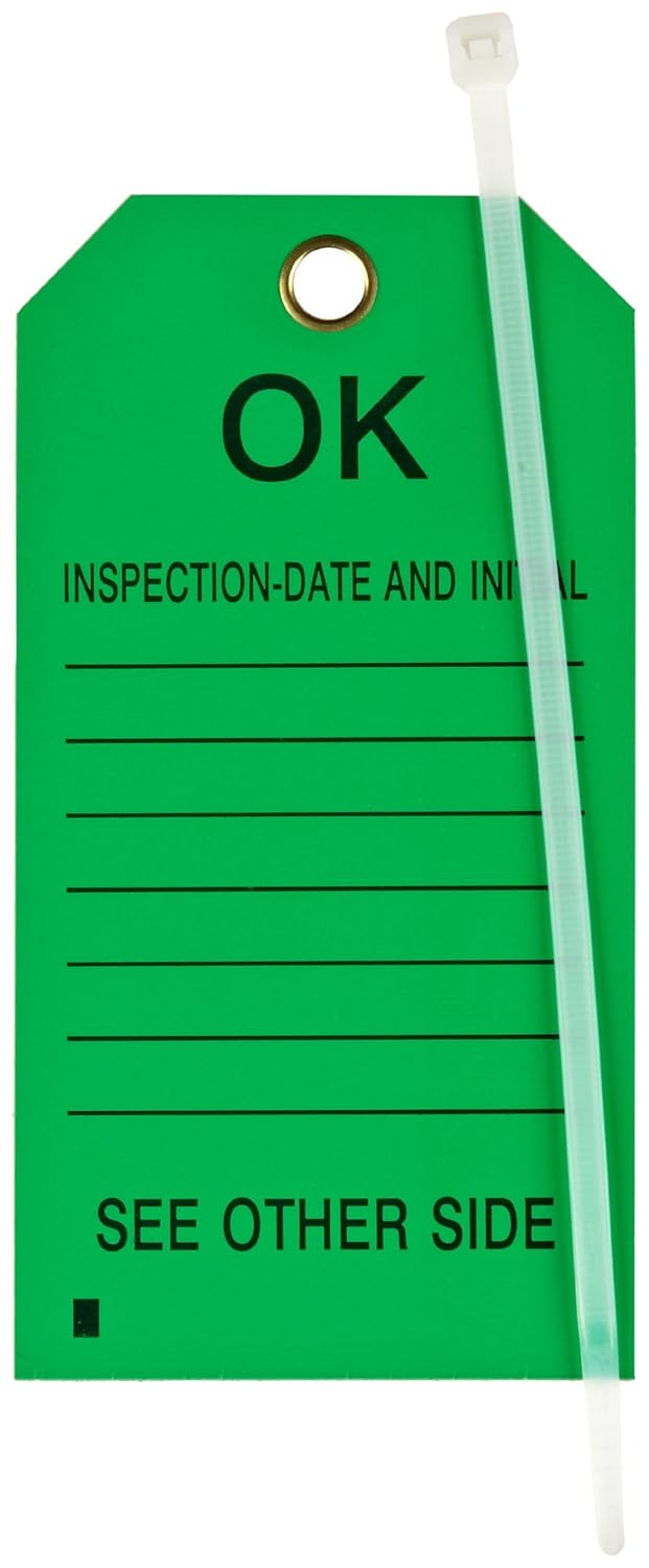 Brady 86572 5-3/4" Height, 3" Width, B-851 Economy Polyester, Black On Green Color Scaffolding Tag (Pack Of 10)