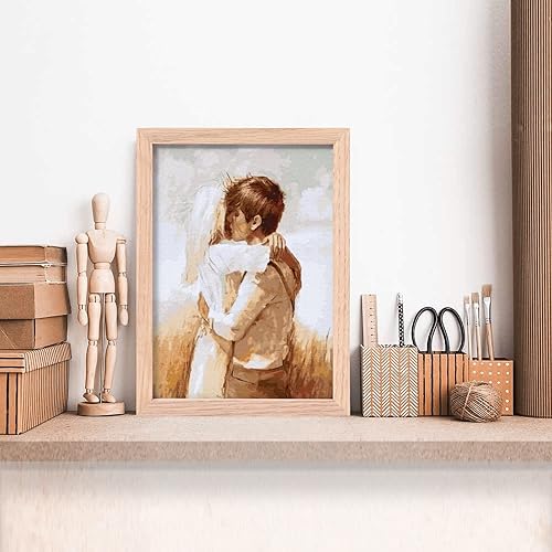Miniatura 6 de Marco de fotos de 5 x 7 pulgadas, marco de fotos de madera de roble con vidrio Perspex para exhibición vertical u horizontal en mesa o pared para
