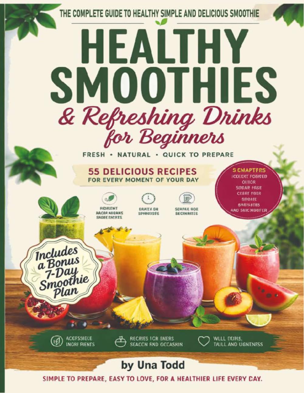 Healthy Smoothies & Refreshing Drinks for Beginners: Fresh - Natural- Quick to prepare