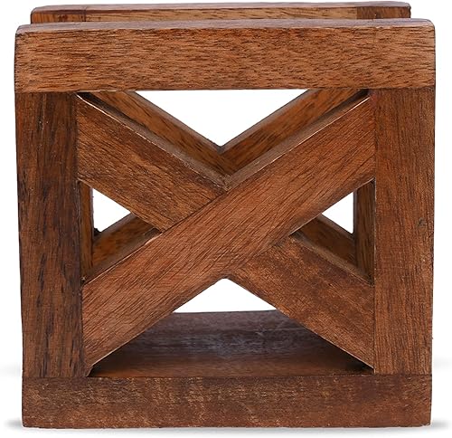 Miniatura 2 de EDHAS Servilletero de papel de madera, dispensador de almacenamiento de servilletas para mesas, accesorios de cocina y oficina, para restaurantes,