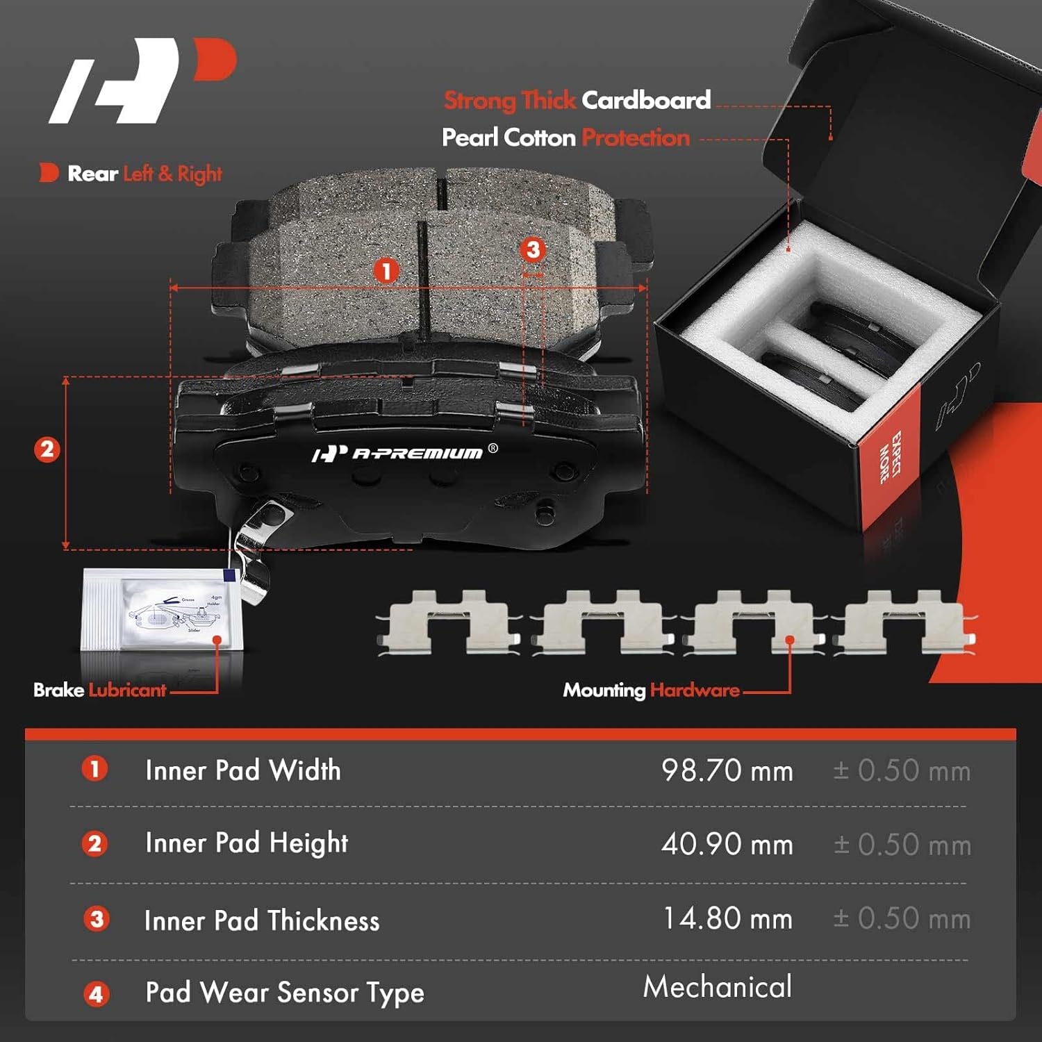 A-Premium Front and Rear Drilled and Slotted Disc Brake Rotors + Ceramic Pads Kit Compatible with Select Hyundai and Kia Models - Tucson 2005-2009, For Sportage 2005-2010, 4WD, 12-PC Set