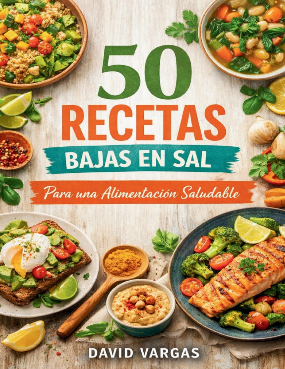 50 Recetas Bajas en Sal para una Alimentación Saludable: Platos fáciles, sabrosos y pensados para el día a día
