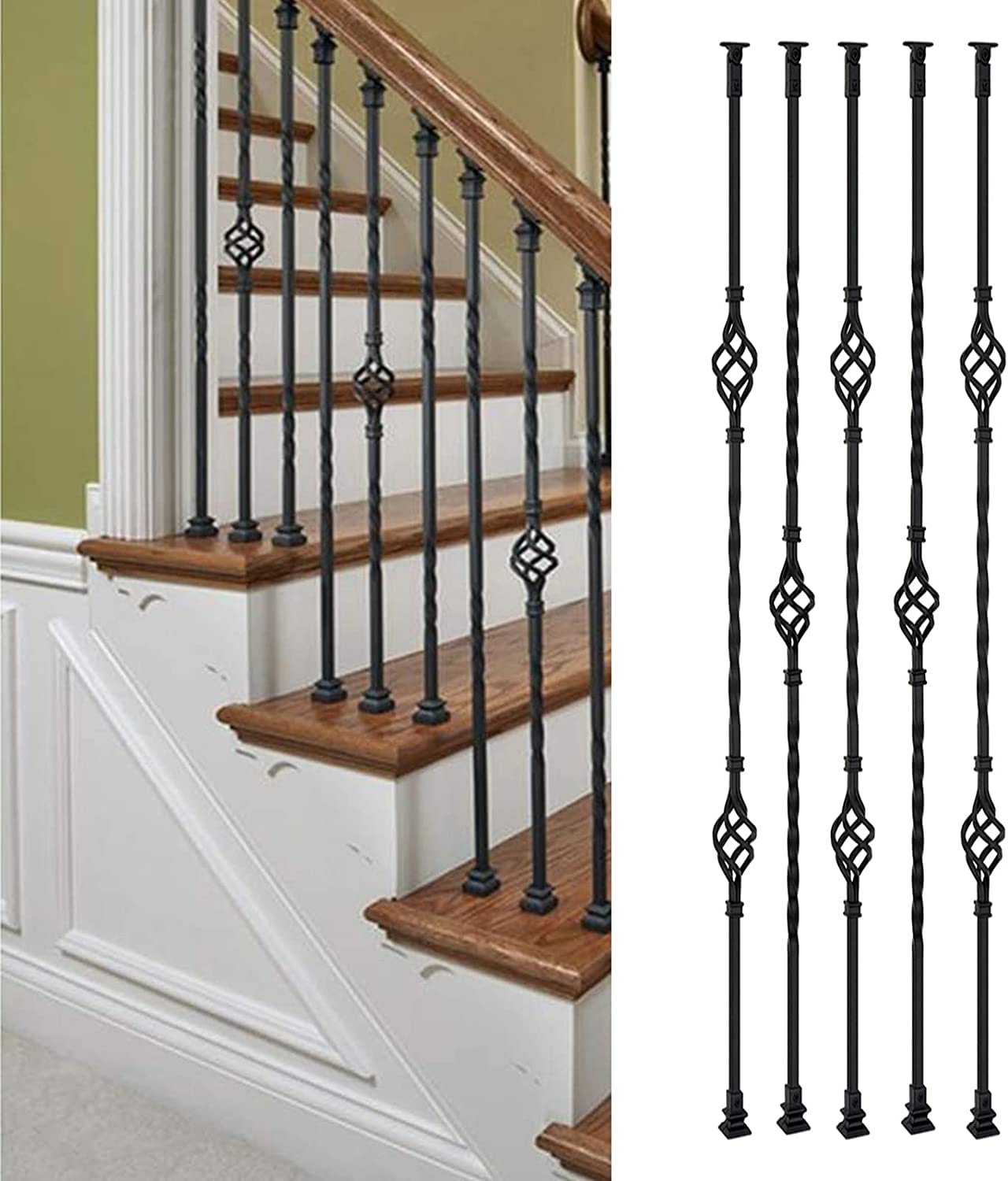 Amazon.co.jp: 手すり 手摺 95cm 階段の手すりブラケットのサポート  