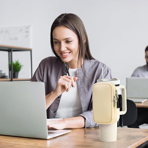 Miniatura 7 de Bolsa para botella de agua para Stanley Cup de 40 onzas, 30 onzas, bolsa para botella de agua para correr, tarjetas, llaves, teléfono, accesorios de