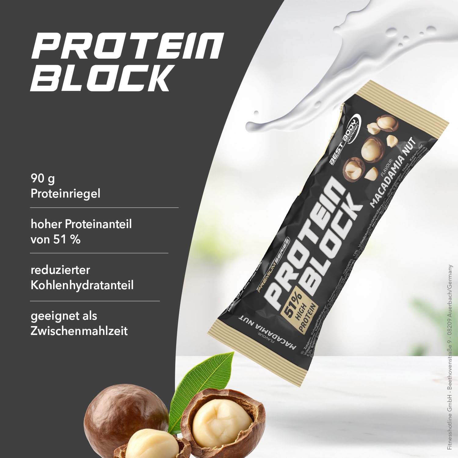 Best Body BBN Hardcore Protein Block Barretta Proteica, Mix Box, Confezione da 15 pezzi