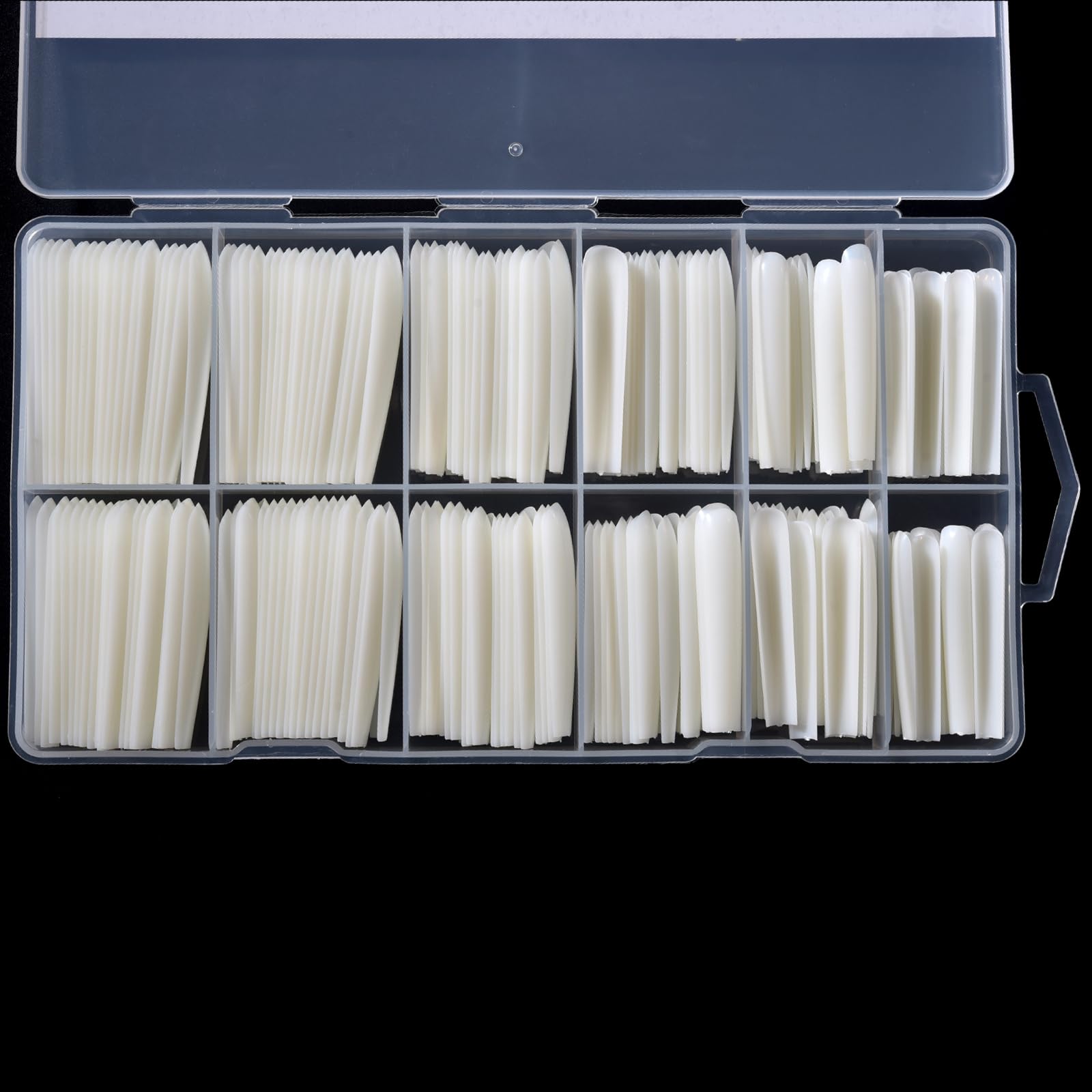 KADS 3XL Extra Long Nail Tips Fake Nails Tips Clear Nature for Acrylic Nails Full Half Cover Flat Tapered Square Nail Tips (5) - Image 3