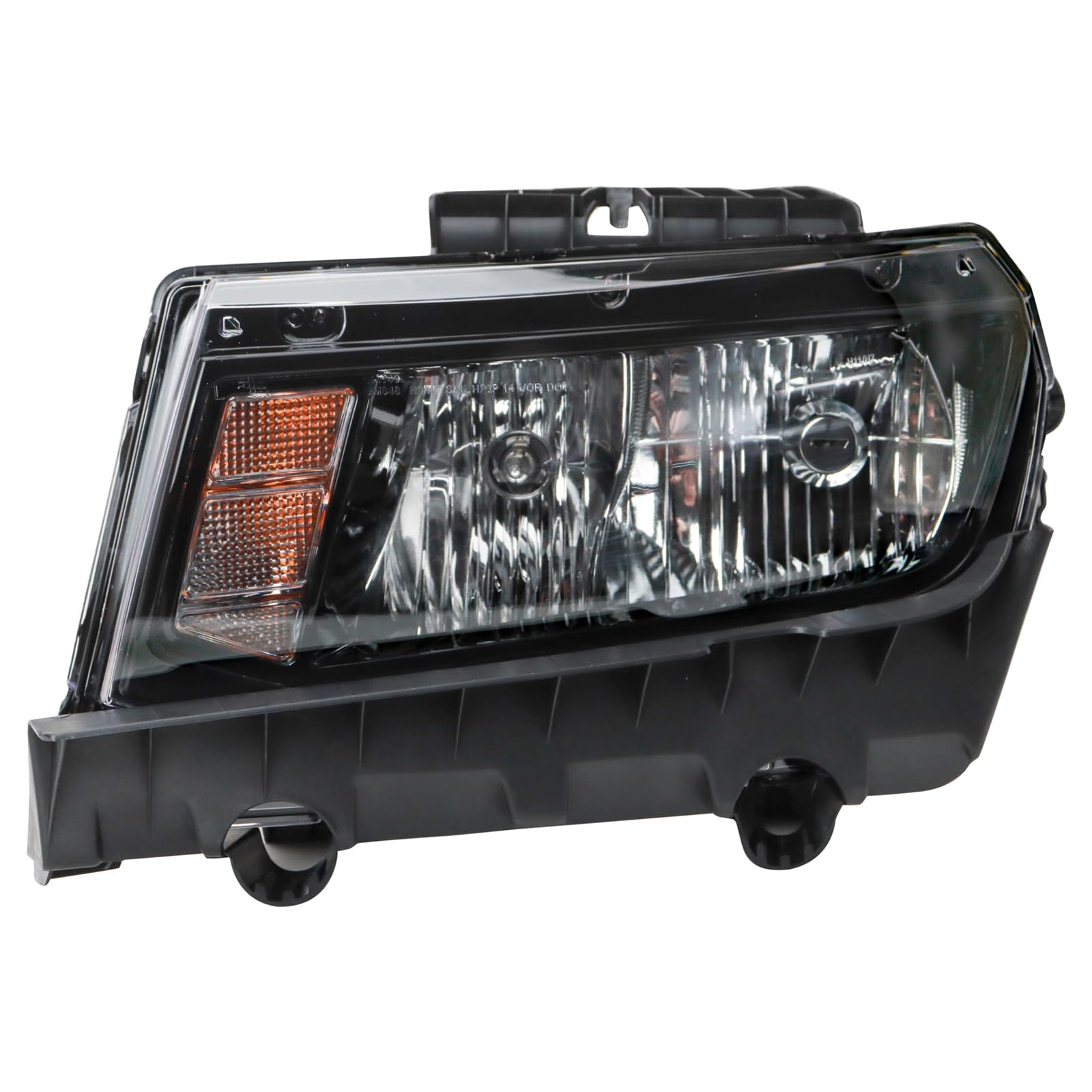 TRQ Driver Side Headlight Assembly Halogen Compatible with 2014-2015 Chevrolet Camaro GM2502391