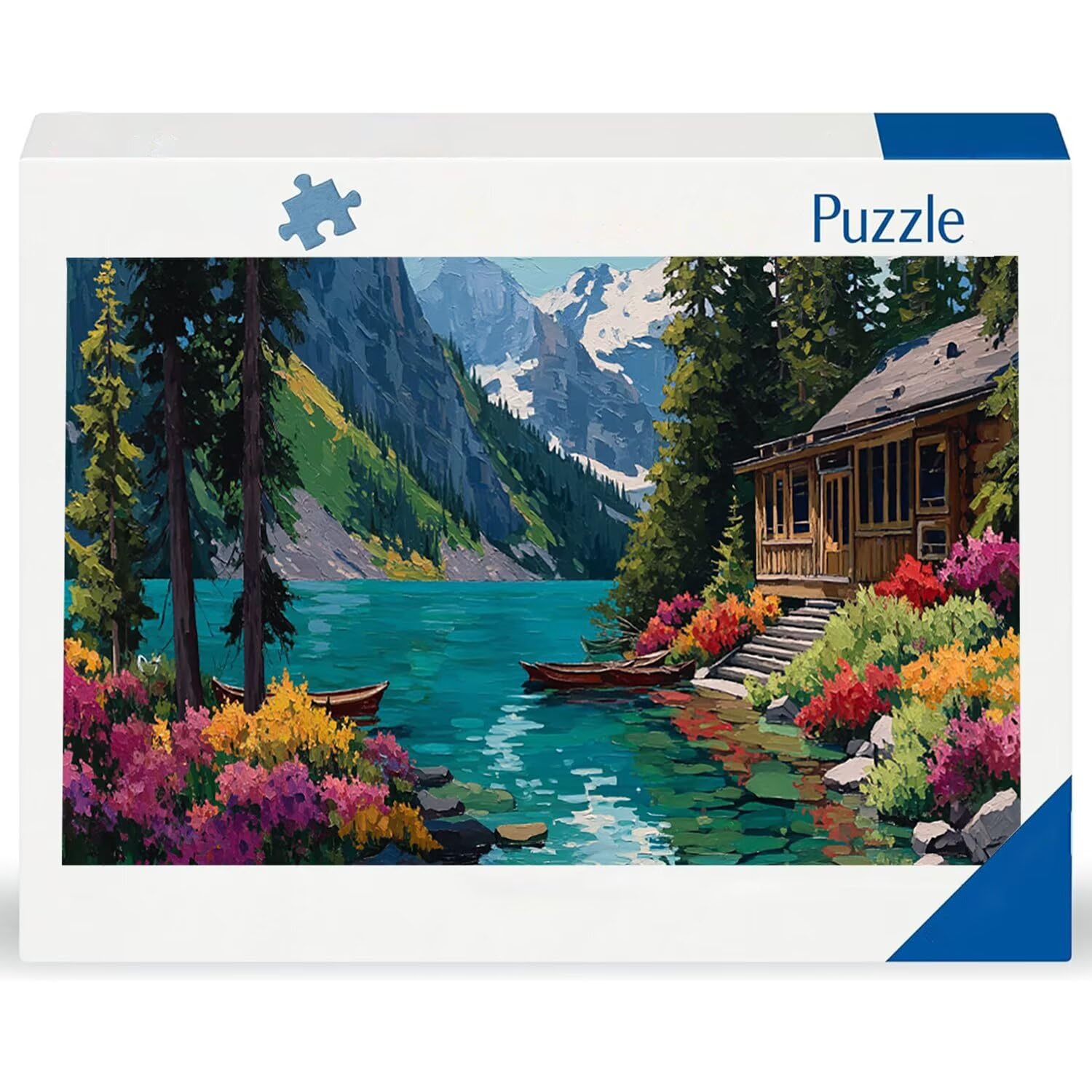Puzzle para Adultos 1692 Piezas, Paisaje de cabañas de Madera Puzzle, Desafiante, Rompecabezas Encajan Perfectamente, Letras en la Parte Posterior, Regalo para Personas Mayores (179x31cm) v-735
