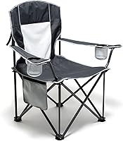 SunnyFeel Oversized Folding Camping Chair 500 lbs Heavy Duty with Cup Holders, Pockets, Padded Seat for Camping Beach Picnic