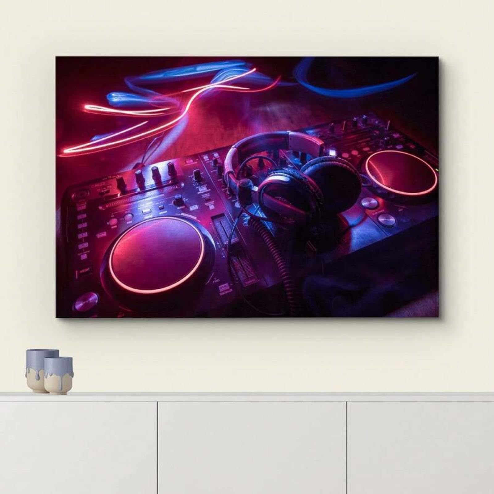 lianyibo 1 pz. Sassofono jazz in bianco e nero con note musicali Strumento musicale Concerto Pop Art Immagine Stampa Artigianale Tela Decorazione 65x130cm Con cornice
