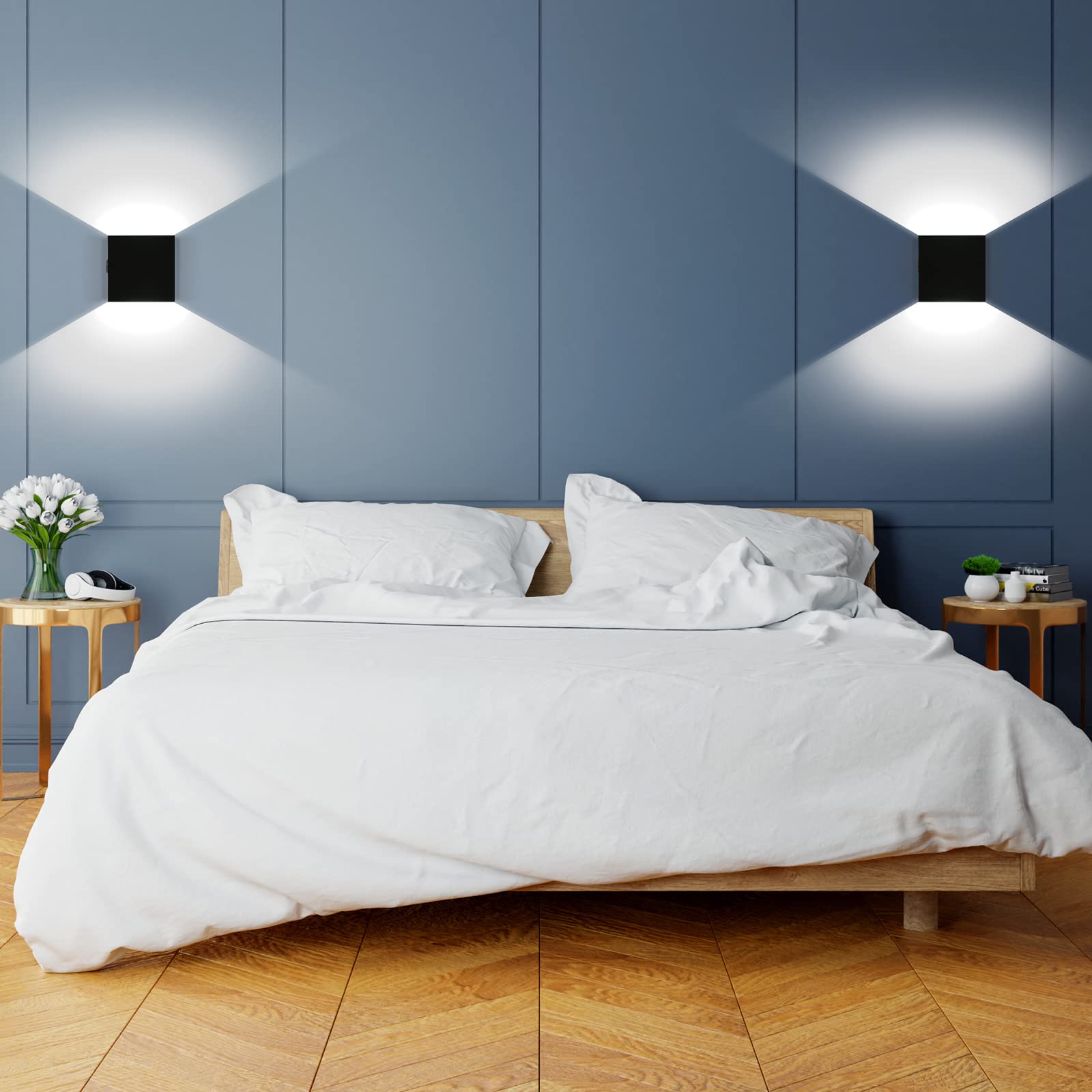 Applique Murale LED Rechargeable - Sans Fil, Tactile, Réglable - Magnétique, Blanc Chaud - Pour Chambre, Salon - 5