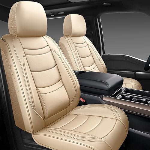 Miniatura 7 de NS YOLO Juego completo de fundas de cuero para asientos de automóvil, ajuste universal para la mayoría de los automóviles, SUV y sedanes, cojines de