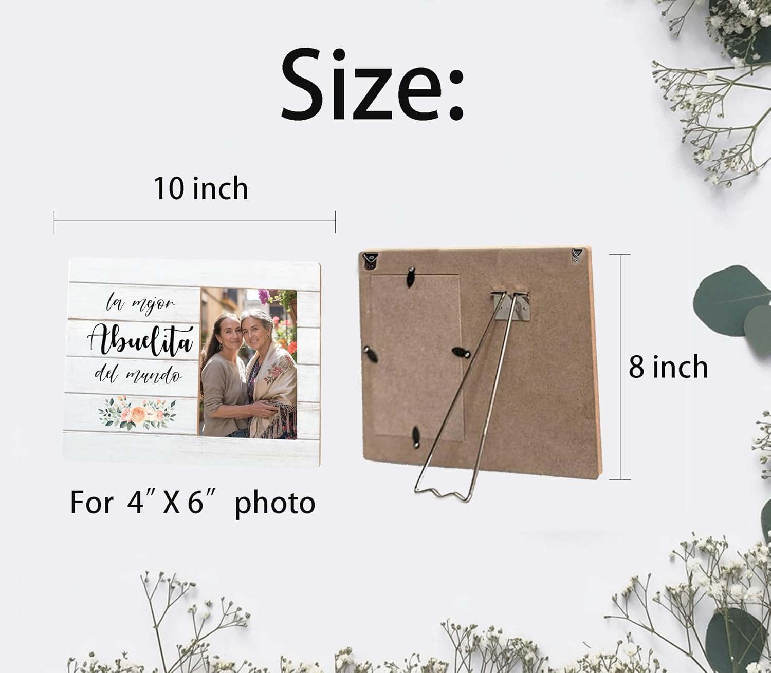 Abuelita Picture Frame,Grandma Picture Frame,La Mejor Abuelita Del Mundo,Abuelita Gifts in Spanish 4x6 Photo Frame - Image 7