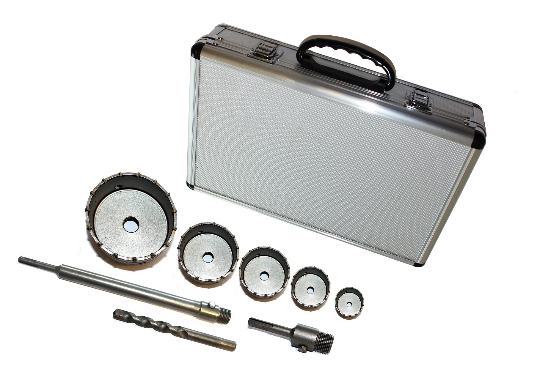 Juego de 8 brocas SDS Plus, corona de perforación, orificio de 30 – 110 mm