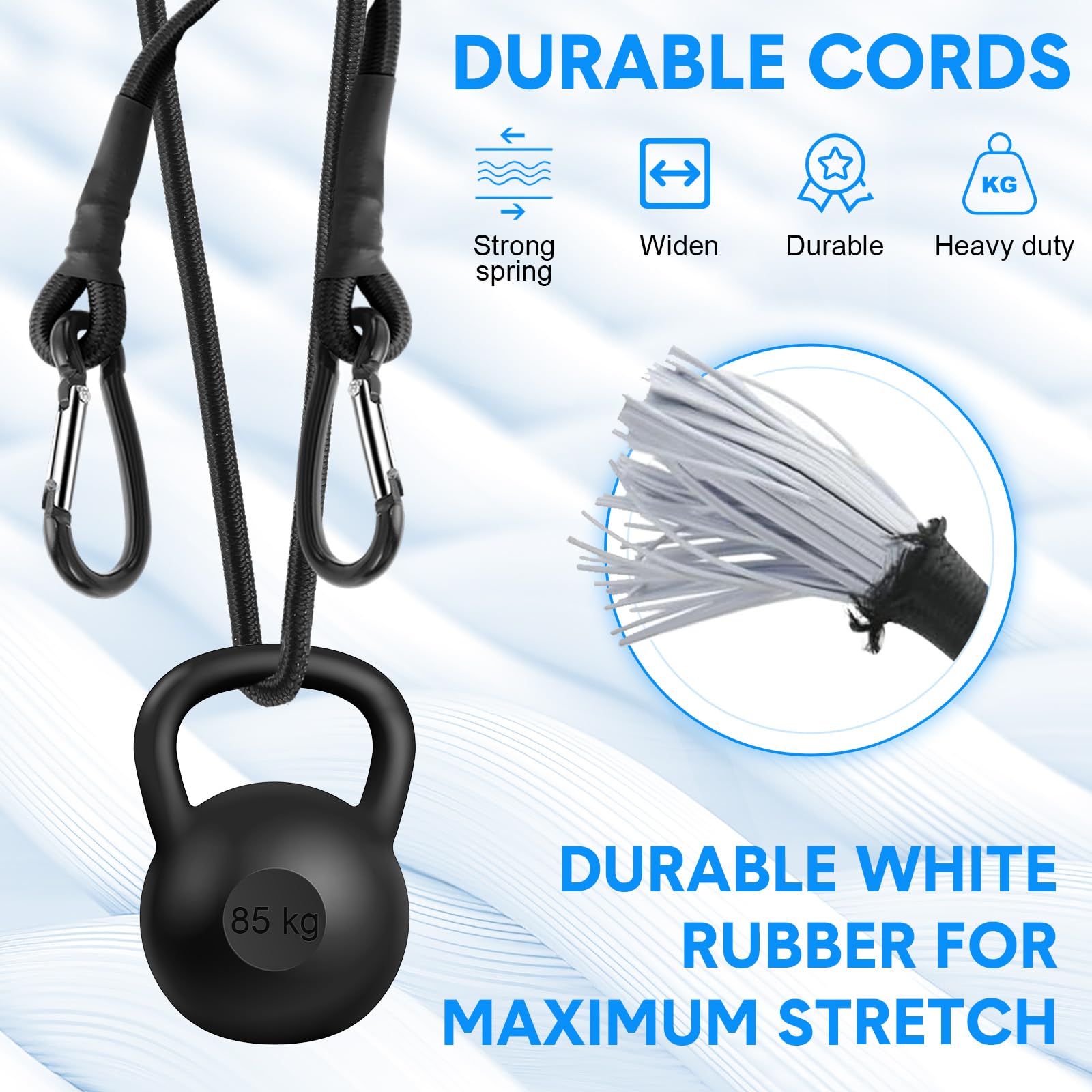 12 Stück Bungee-Seile Mit Haken, 61 Cm – Elastisch, Robust Aus Aluminium, Für Camping, Fahrrad & Transport