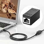 Paquet de 3 RJ45 Coupleur Ethernet RJ45 Connecteur de câble Ethernet en ligne femelle à femelle Extendeur 10Gbps Coupleur pour Cat7 Cat6 Cat5e Cat5 Connecteur
