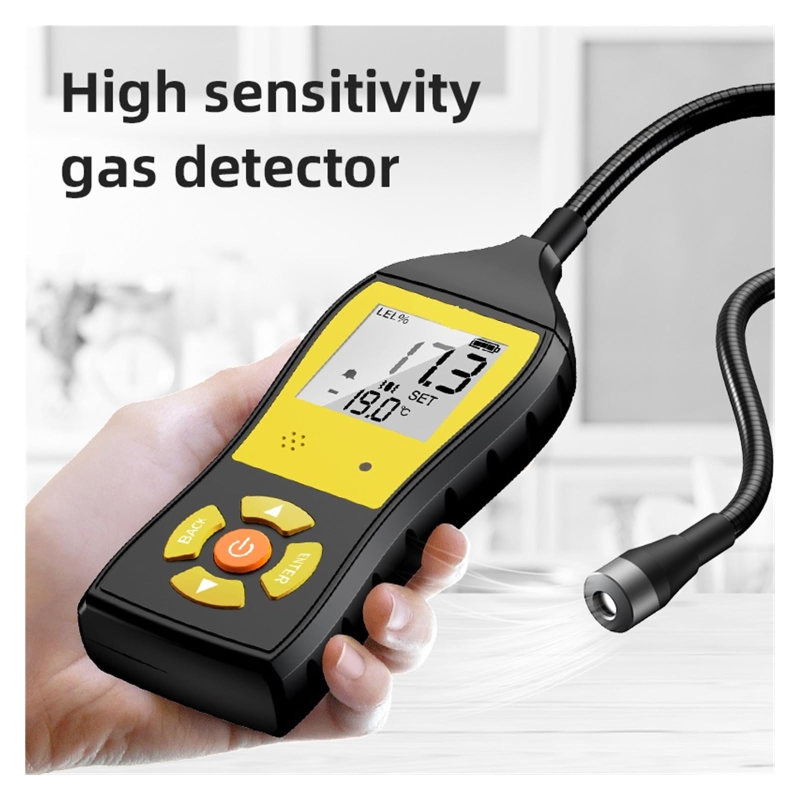 Detektor wycieku gazu palnego Tester koncentratu Alarm wycieku gazu dla metanu, gazu ziemnego, LNG, LPG, koncentratora w czasie rzeczywistym Precyzyjne czujniki do szybkiego wykrywania