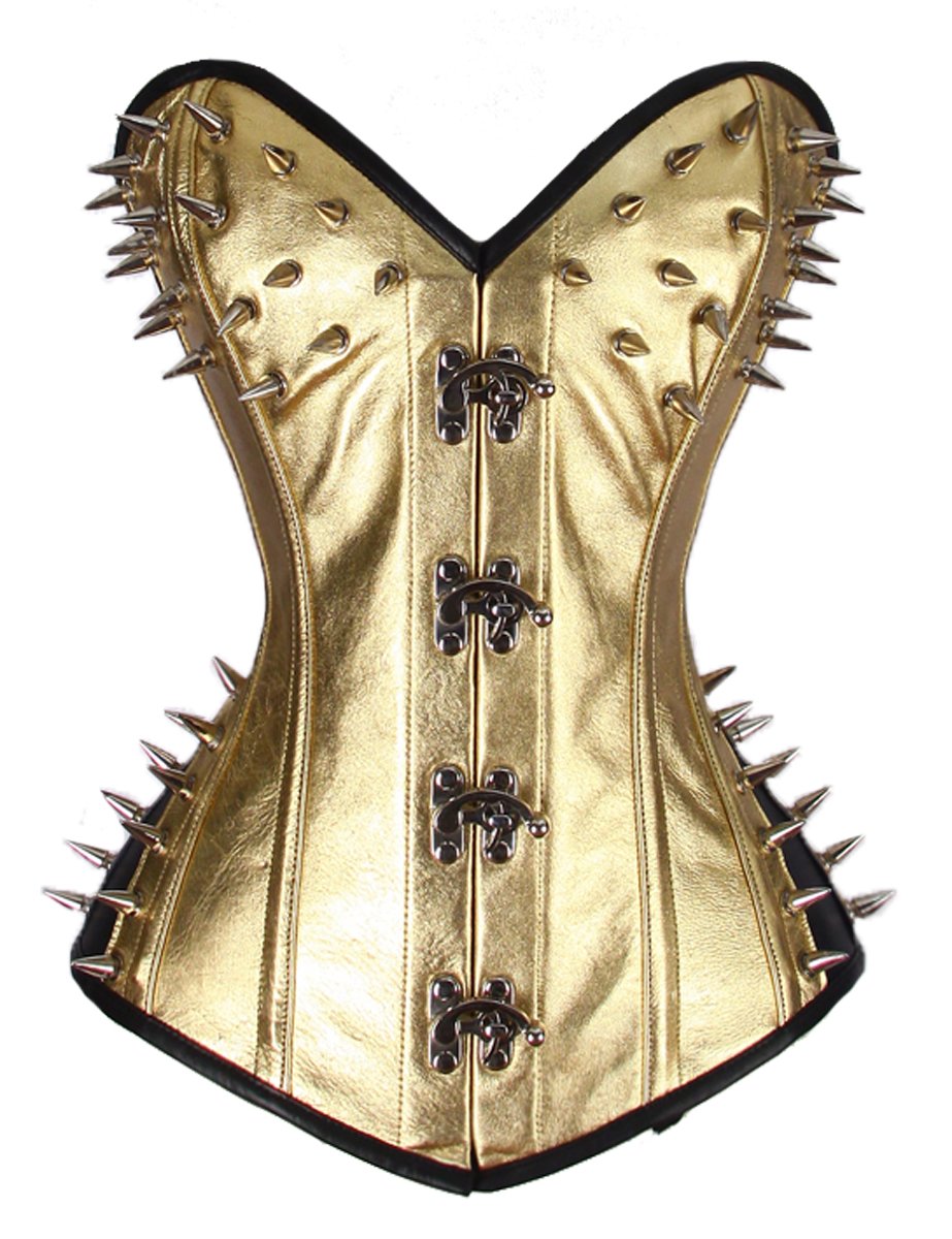 luvsecretlingerie Heavy Duty 26 Double Steel Boned Waist Training LEATHER Overbust Tight Shaper Corset 8508