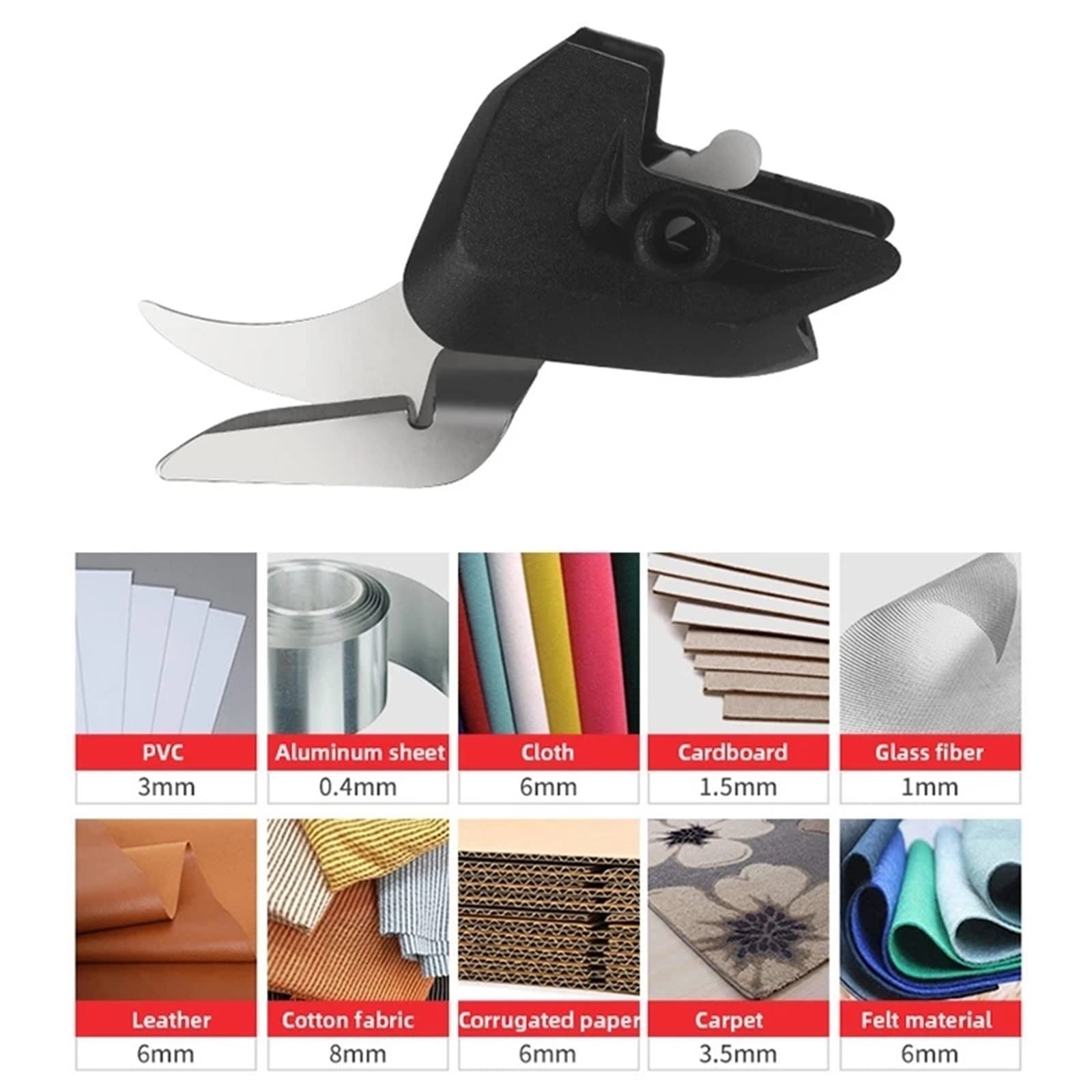 Tijeras eléctricas, Herramienta de Corte eléctrico, Costura de Tela inalámbrica, Tijeras de Mano for Tela, Papel, cartón, Carga USB(PTSS-001-GREY)