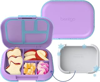 Bentgo Chill Kids Leak-Proof Bento Lunch Box with Built-In Ice Pack - 4 Compartments, 3.3 Cups, BPA-Free, Microwave Safe for Ages 3-7