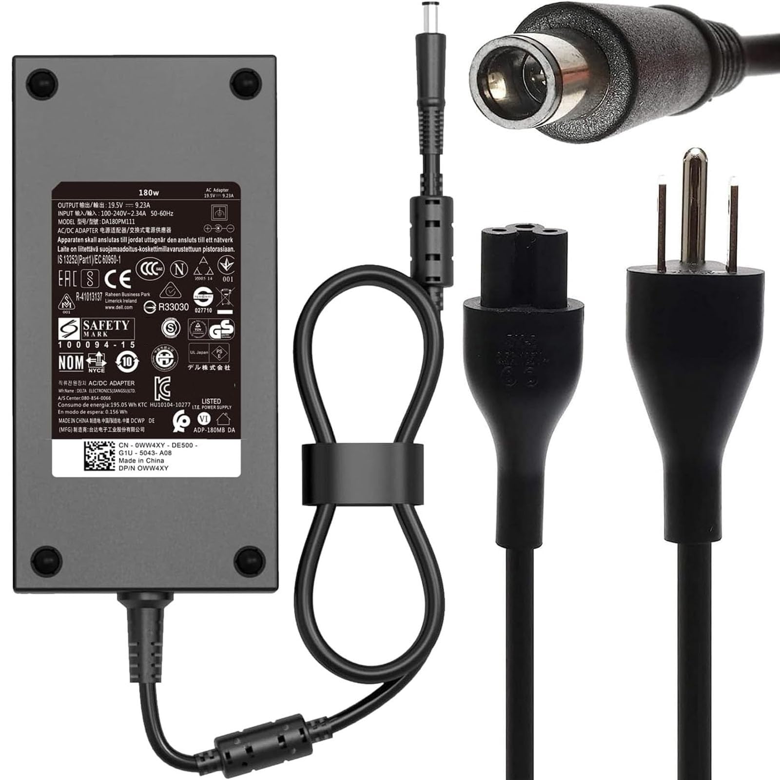 ADPW175 Amazon.com: 180w 19.5V 9.23A AC Laptop Charger Fit for DELL