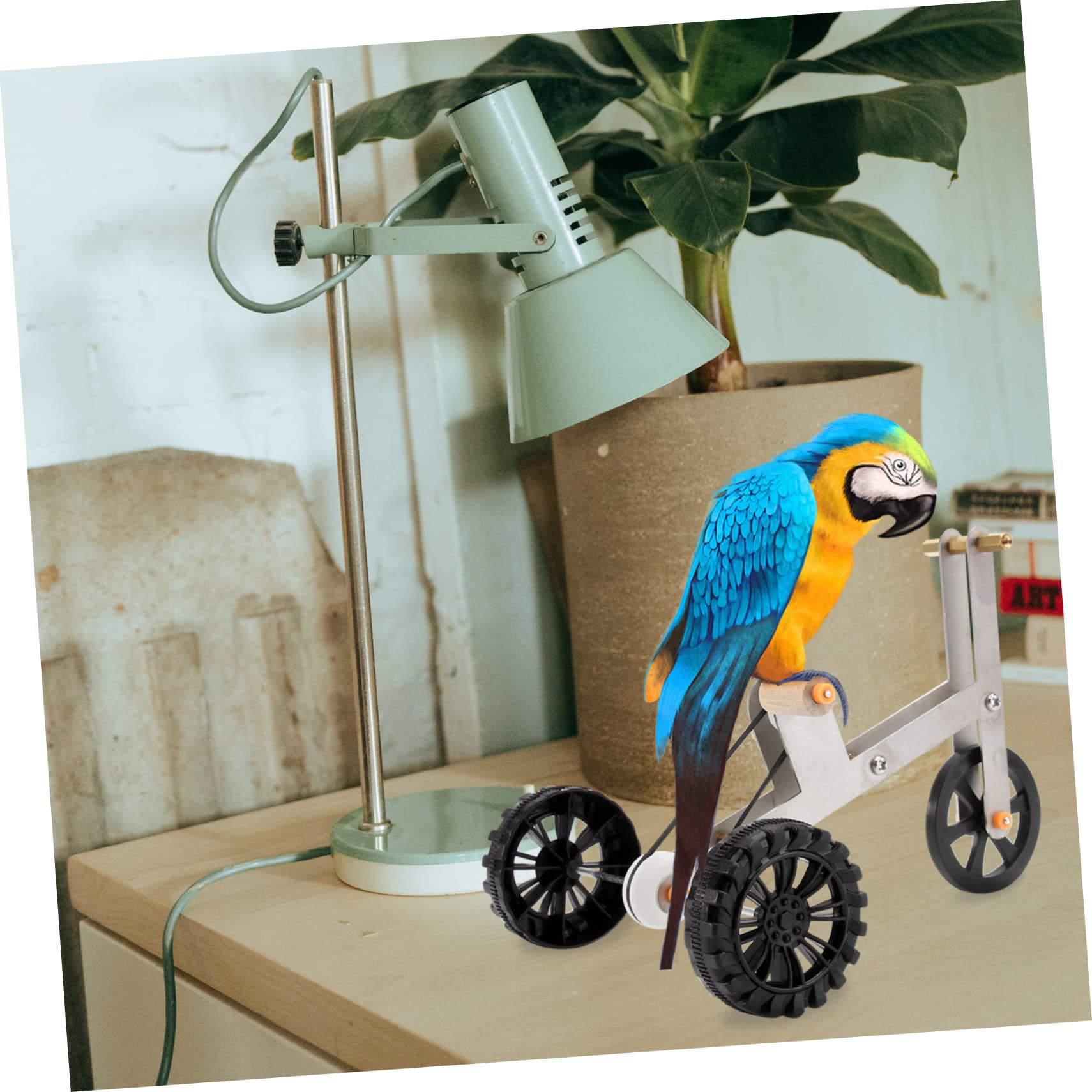 Beavorty 3piezas Juguete De Entrenamiento para Pájaros Bicicleta para Periquitos y Agapornis Prácticos para Aves Juguete Entretenido para