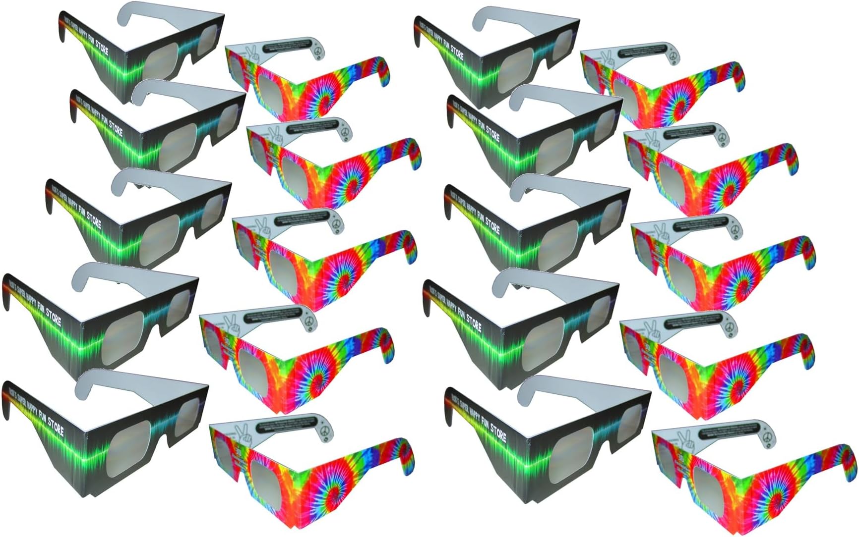 Rob's Super Happy Fun Store Fireworks Diffraction Glasses - 20-Pack