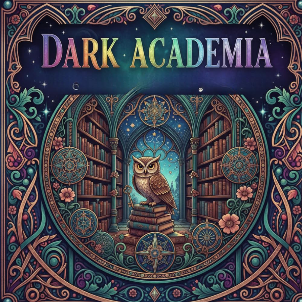 Dark Academia: A Moody Vintage Coloring Book for Adults & Teens