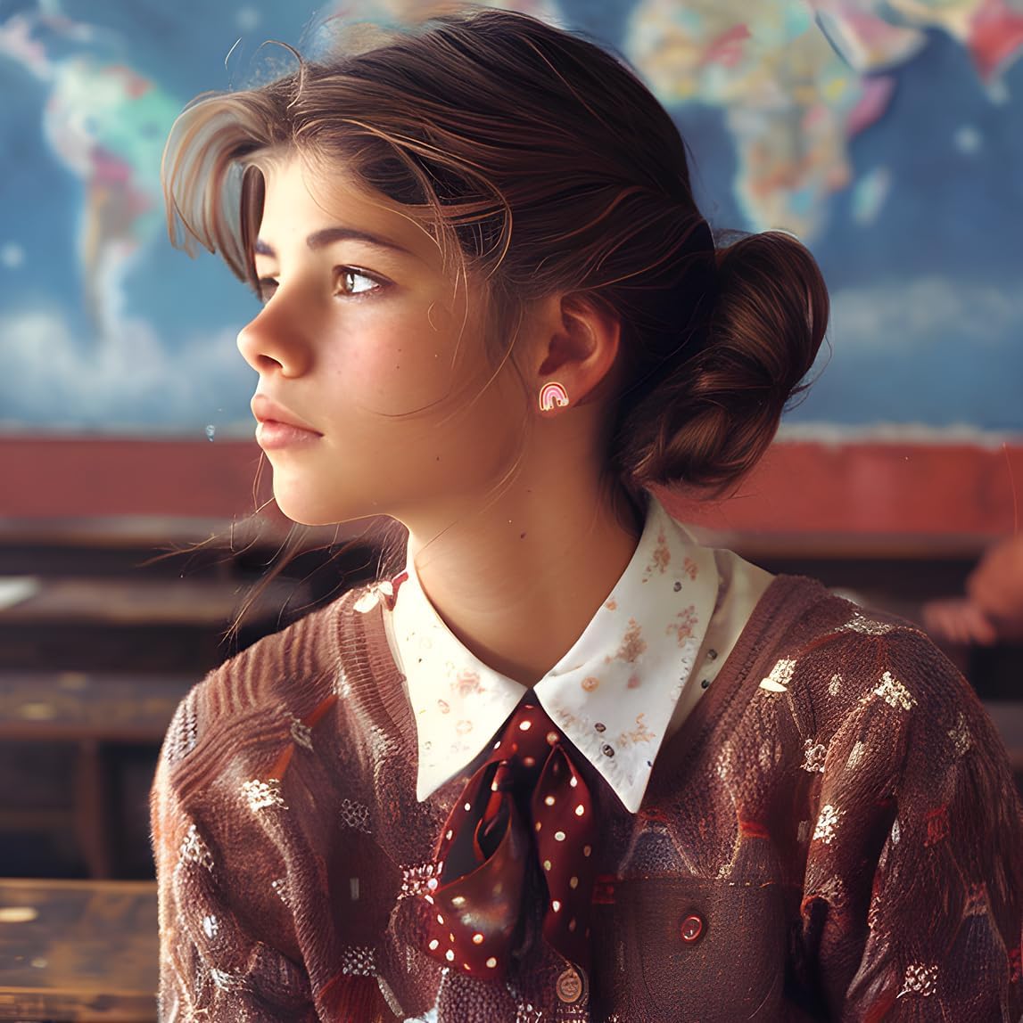 12 Pairs Teacher Stud Earrings for Women Back to School Earrings for Teens Girls Hypoallergenic Pencil Apple Book Earrings for Student Graduation Jewelry - Image 2