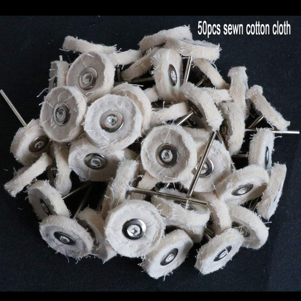 Filc do tarczy polerskiej 1 "tarcza ścierna polerska filcowa szlifowanie głowica szlifierska nakładka do szorowania polerowanie Mini szczotka do trzpienia 3mm/2.35mm, 50 szt. szytej tkaniny