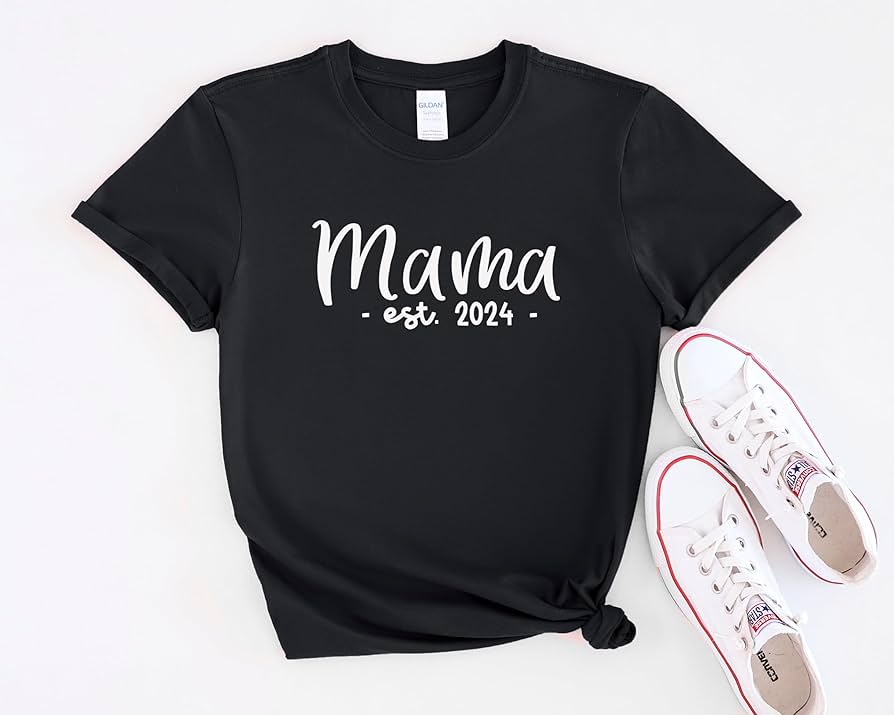 mama 5月10日～13日まで休みます Amazon.com: Mama Est 2024 Shirt, Mother's Day Gift, Gift for