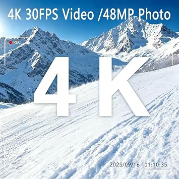KG210 Touchscreen 4k Camera with 180 Rotating Lens, Mini Wearable Body Worn Action Camera, Thumb Size, with 360Rotatable Magnetic Clip,Mount Anywhere for Security, Work, Guard, Travel,Daily