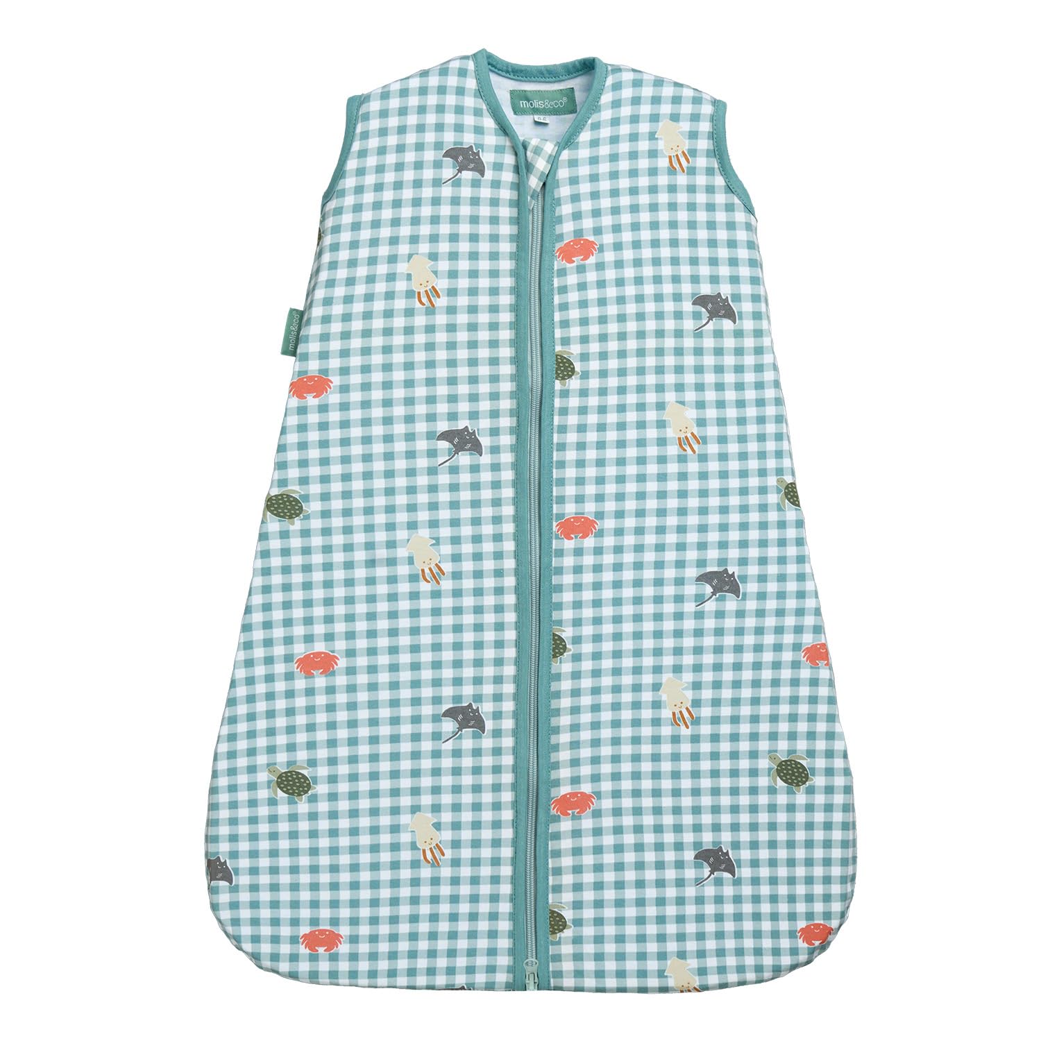 molis&co. Baby-Schlafsack. 0.5 TOG. Ideal für den Sommer. 100% Baumwolle (Oeko-TEX 100). (Summer Sea, 0 Monat)