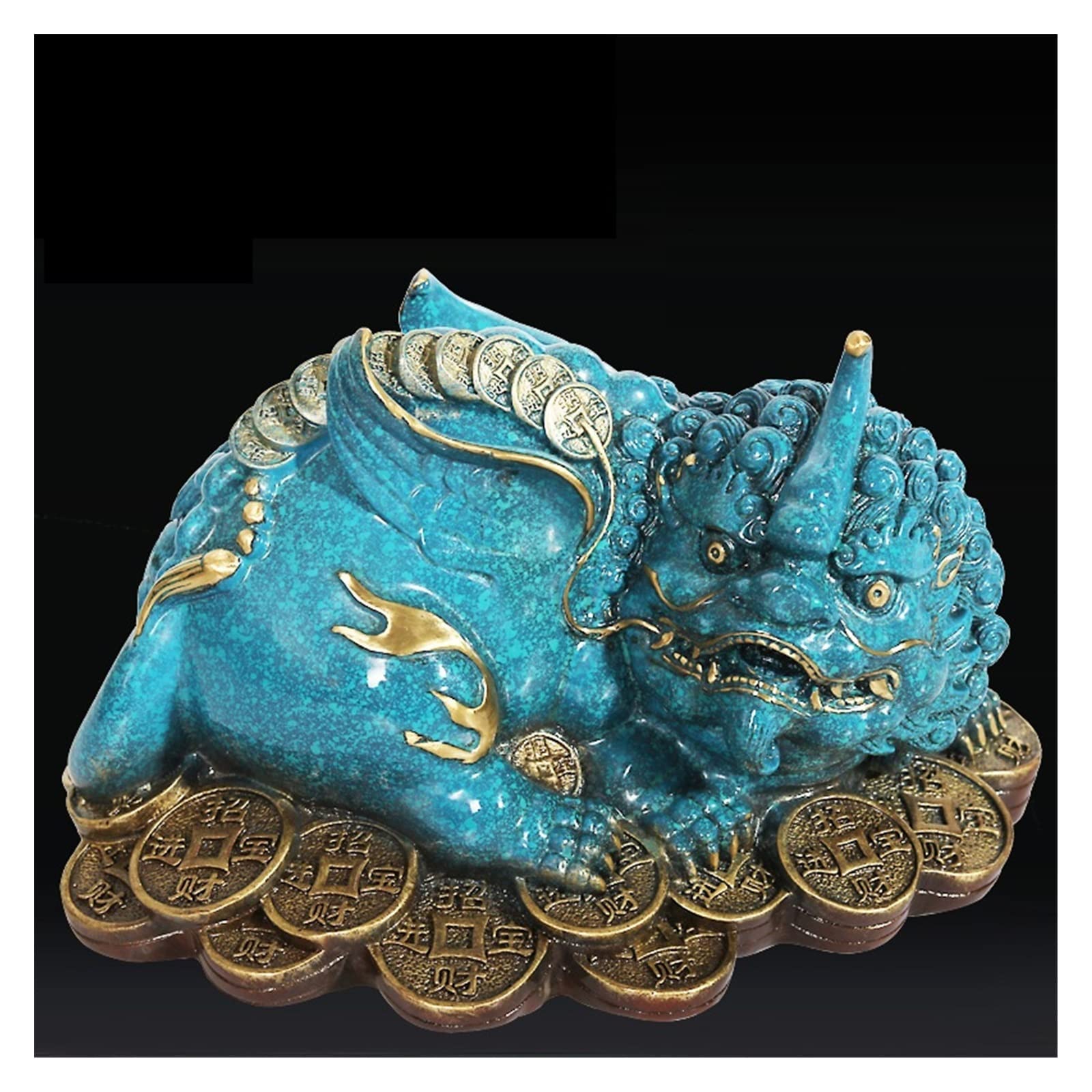 GLETSF Brass Decor Desktop Statue Brass Tiger Ornaments Zodiac Tiger Attract Wealth Living Room Office Entrance Decoration Opening Statues For Home Decor,
